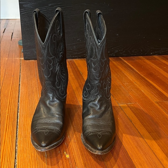 Dan Post Black Heeled Boots - Picture 1 of 13